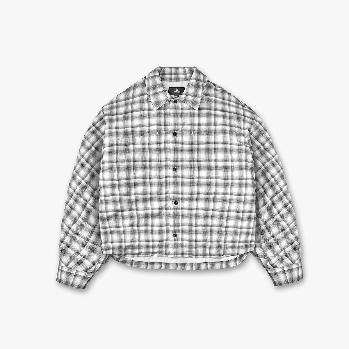 Arch Flannel Shirt - Flat White Jet Black