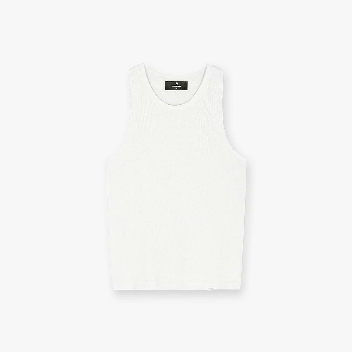 Initial Rib Vest - Flat White