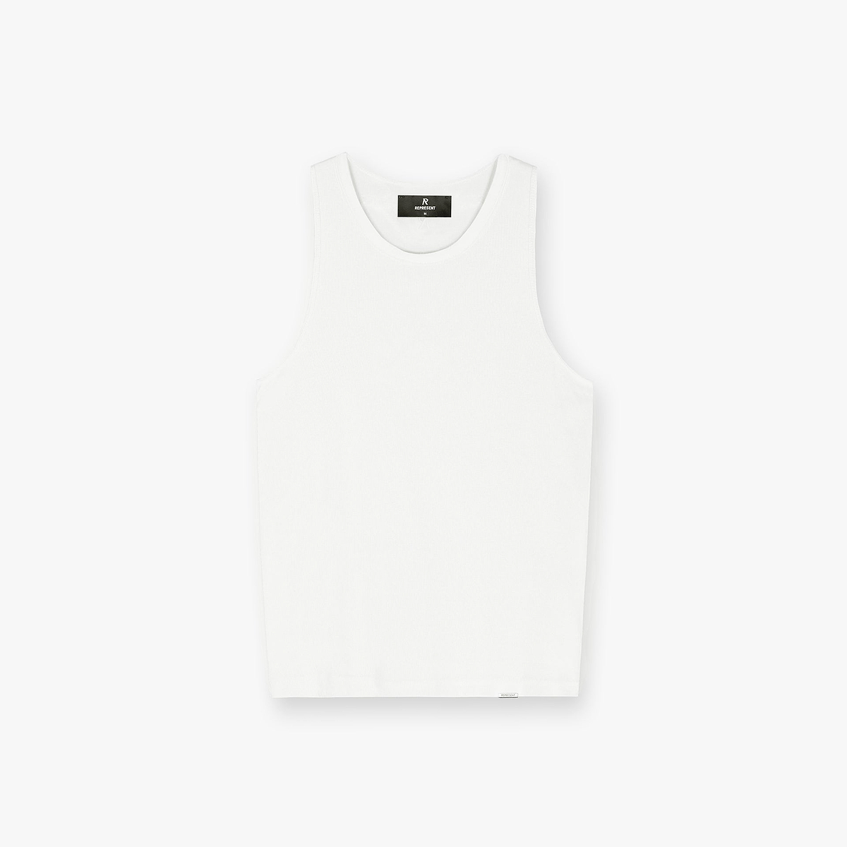 Initial Rib Vest - Flat White