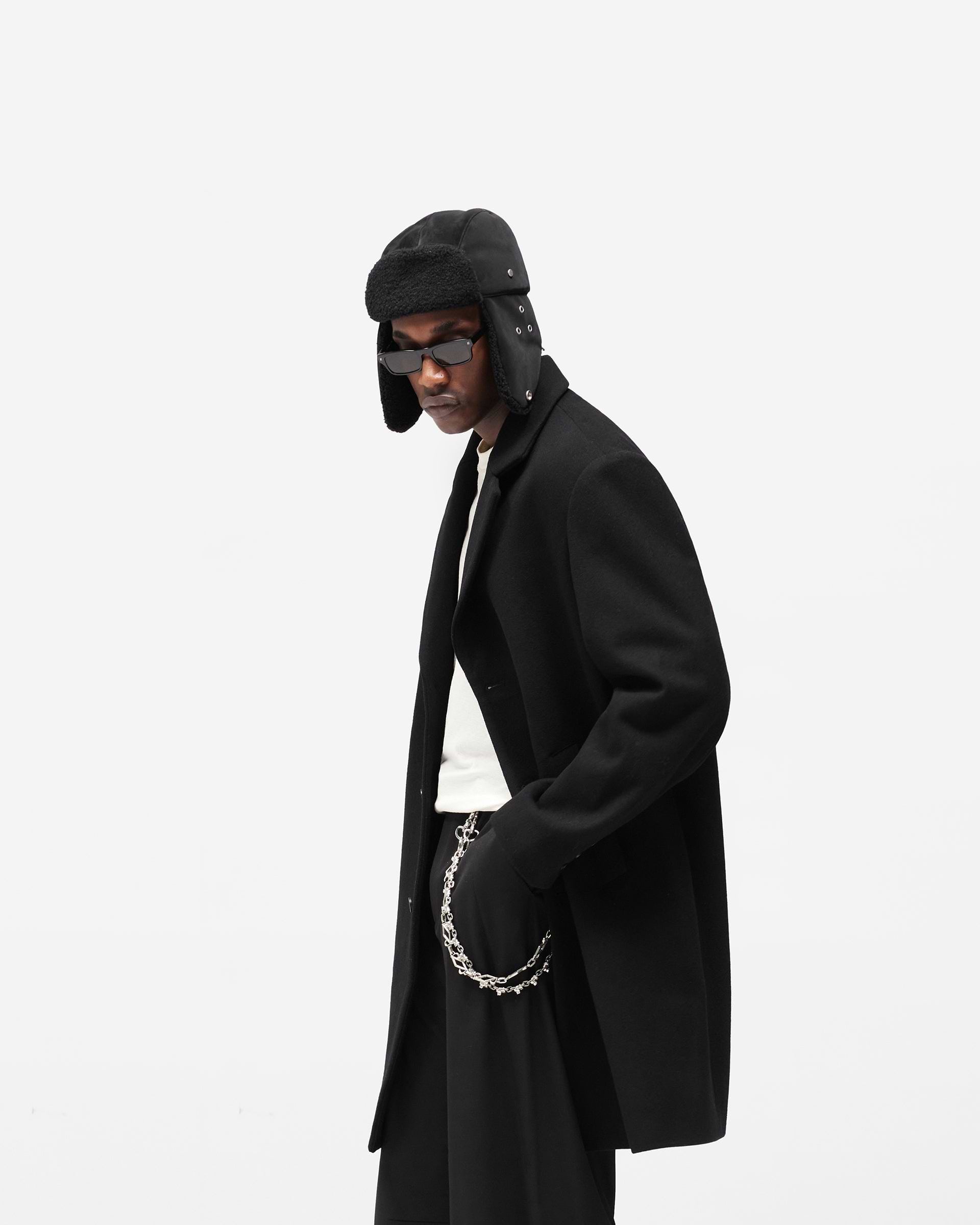 Relaxed Overcoat - Jet Black