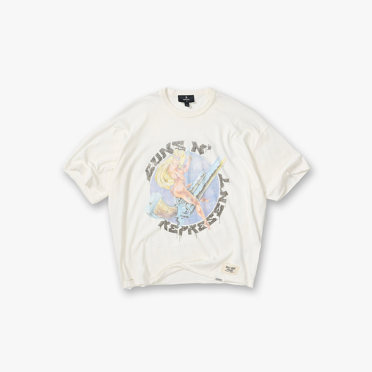 Represent X Guns N' Roses Revolver T-Shirt - Flat White