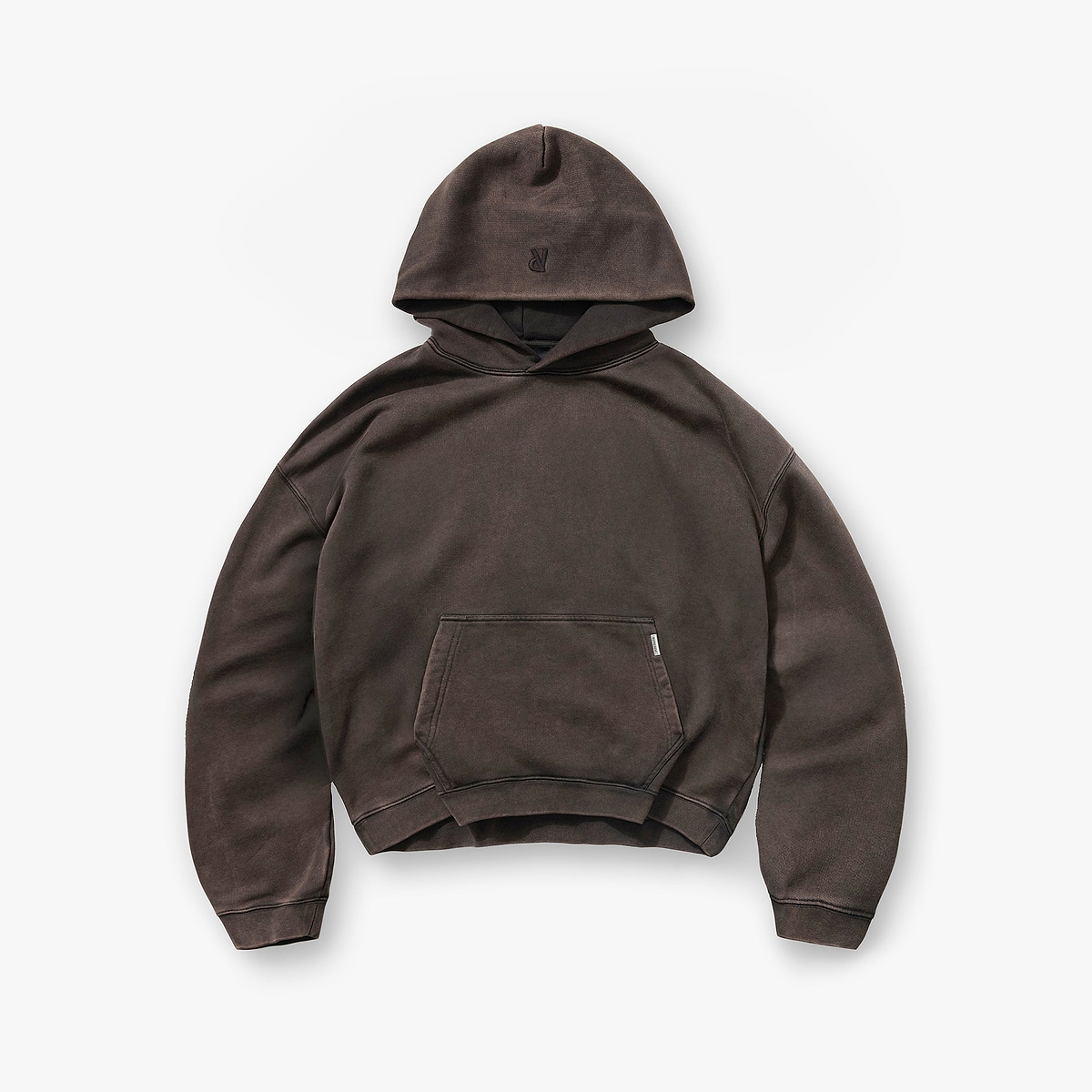 Initial Boxy Hoodie - Coffee