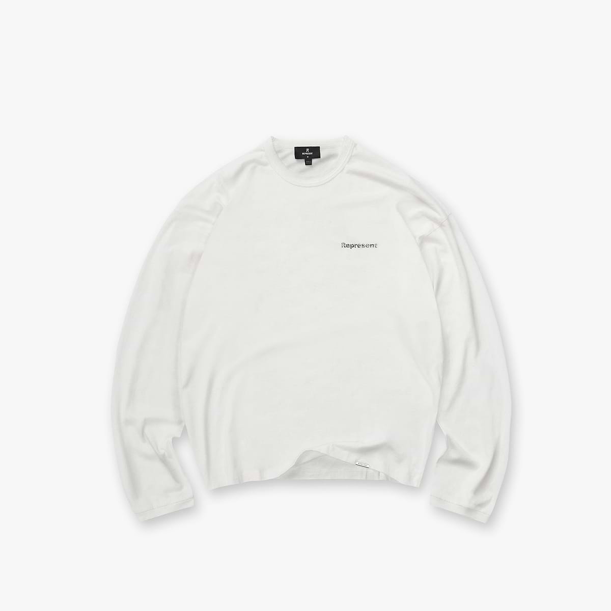 Lowercase Logo Long Sleeve T-Shirt - Flat White