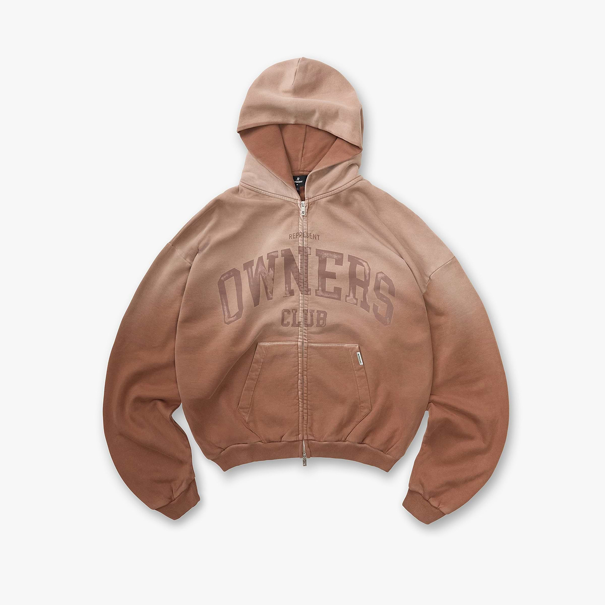Represent Owners Club Zip Through Hoodie - Sienna