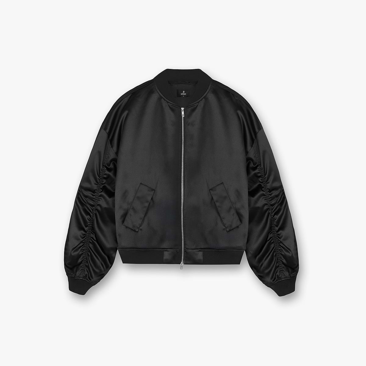 Satin Bomber - Black