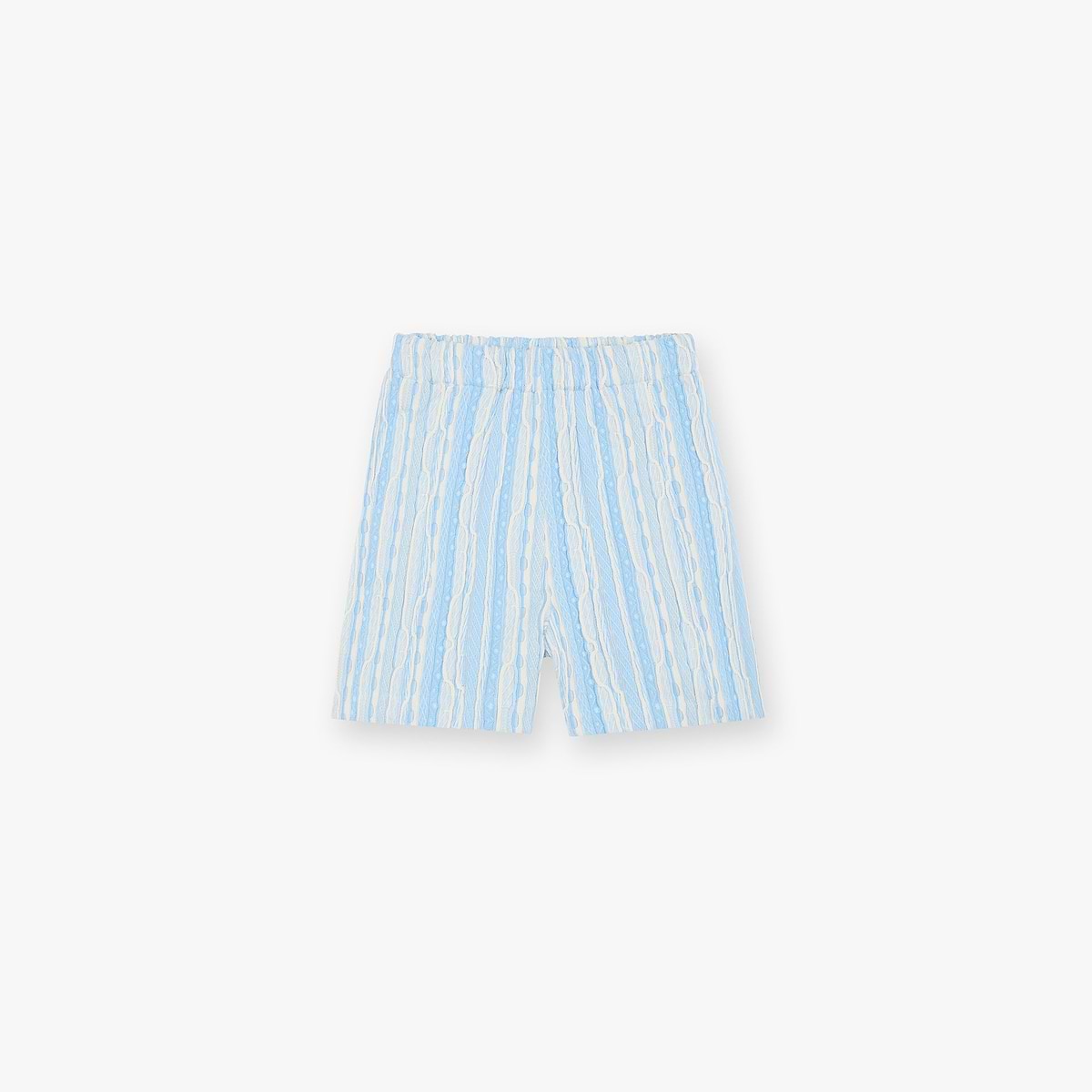 Mixed Knit Shorts - Royal Blue