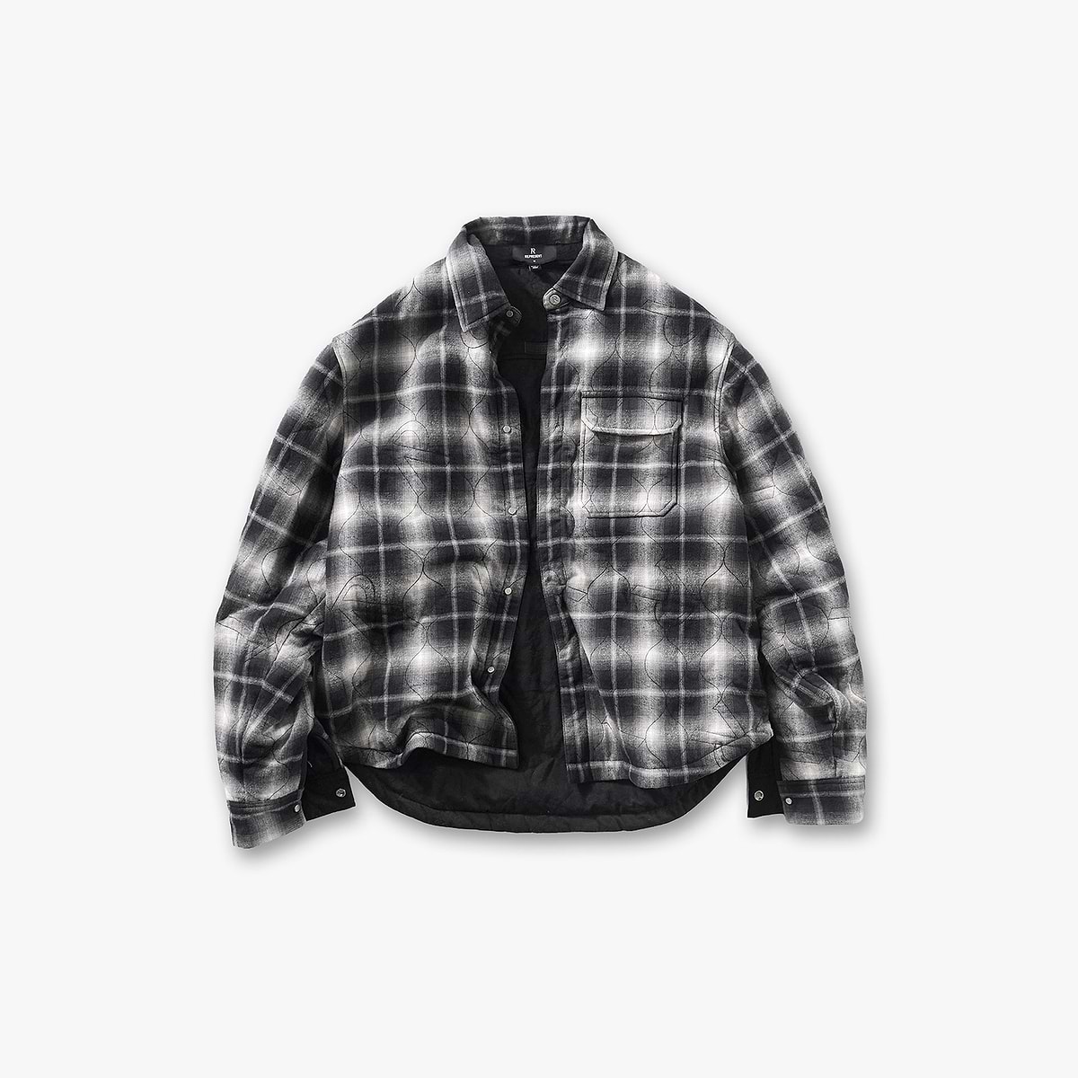 Logo Quilted Shirt - Black