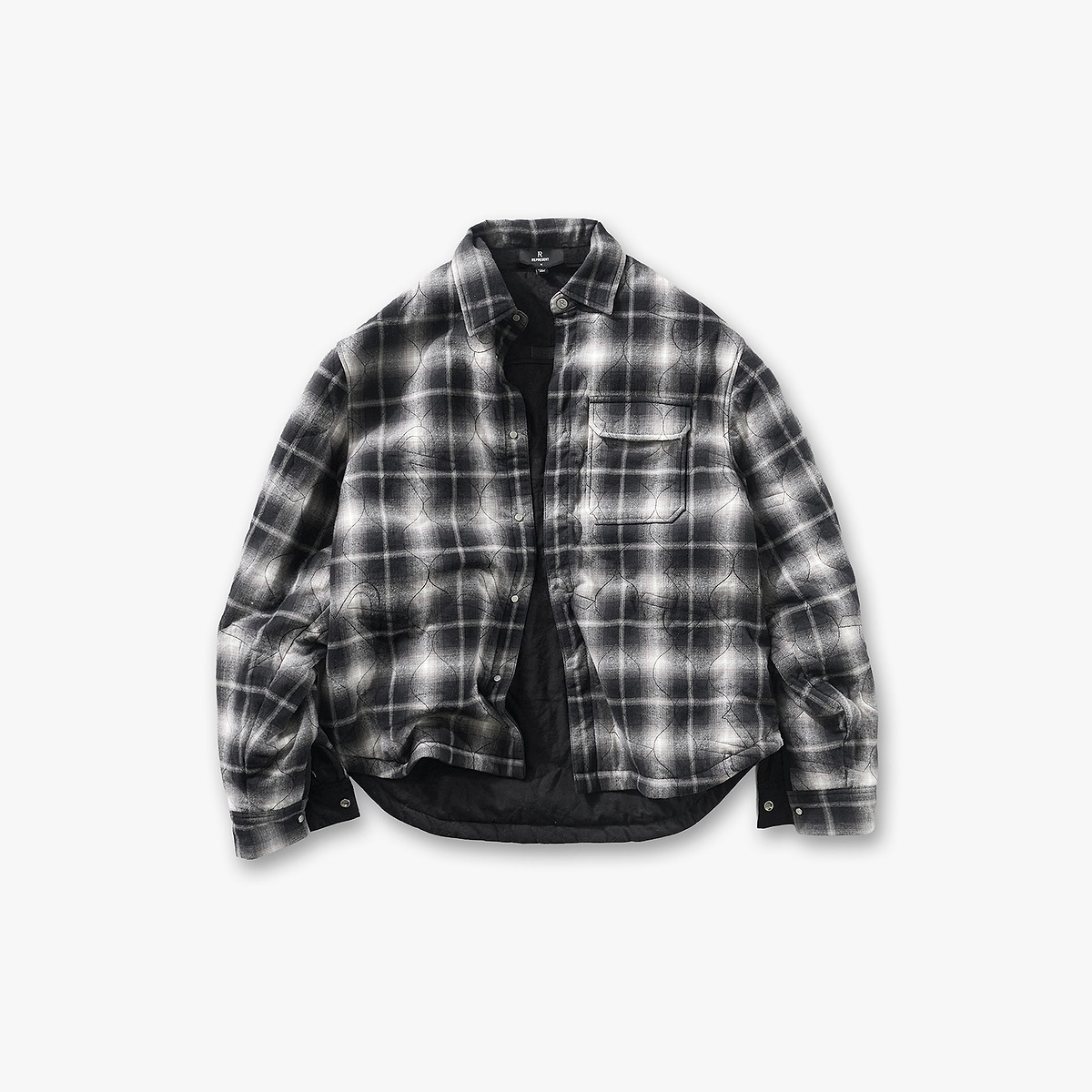 Logo Quilted Shirt - Black