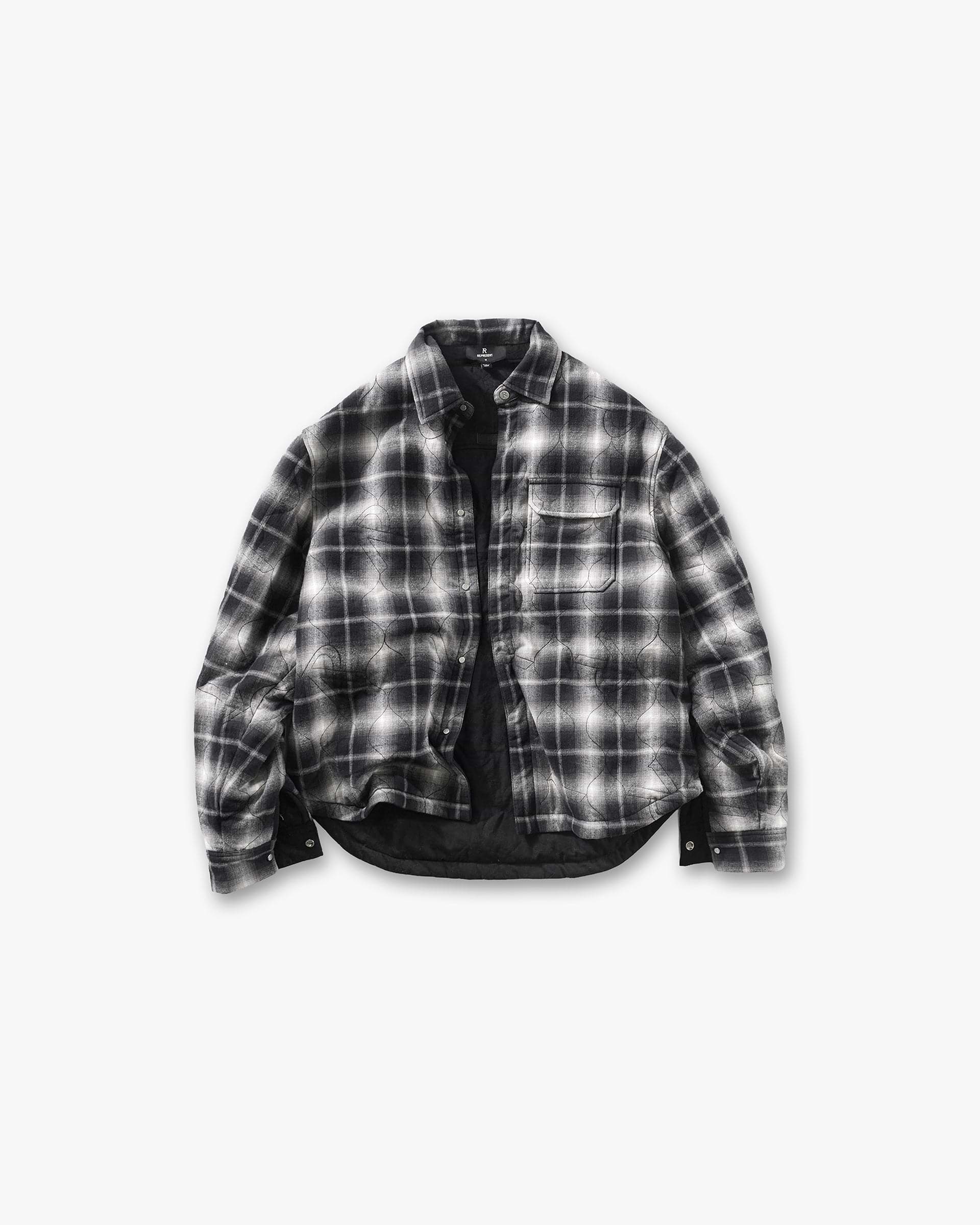 Logo Quilted Shirt - Black