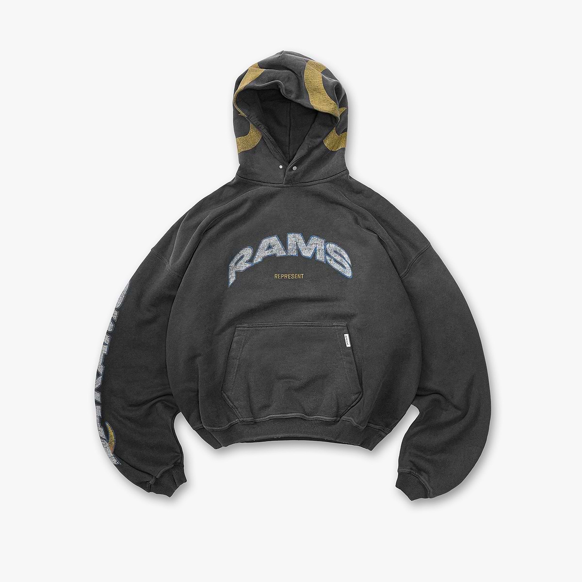 Los Angeles Rams x Represent Hoodie - Stained Black