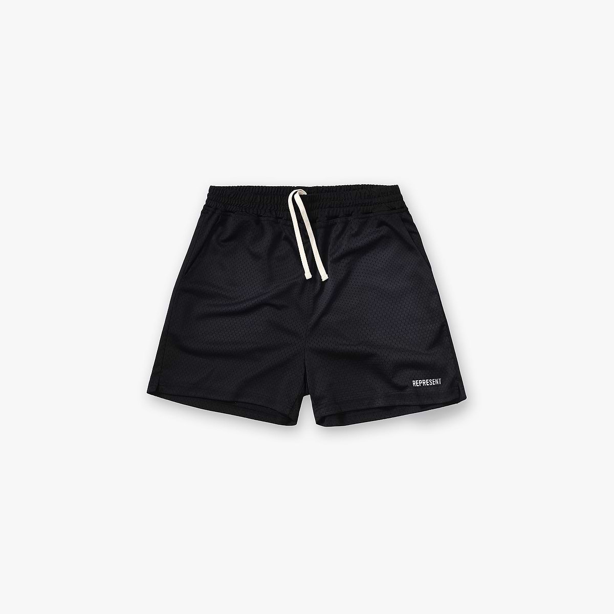 Washed Mesh Shorts - Black