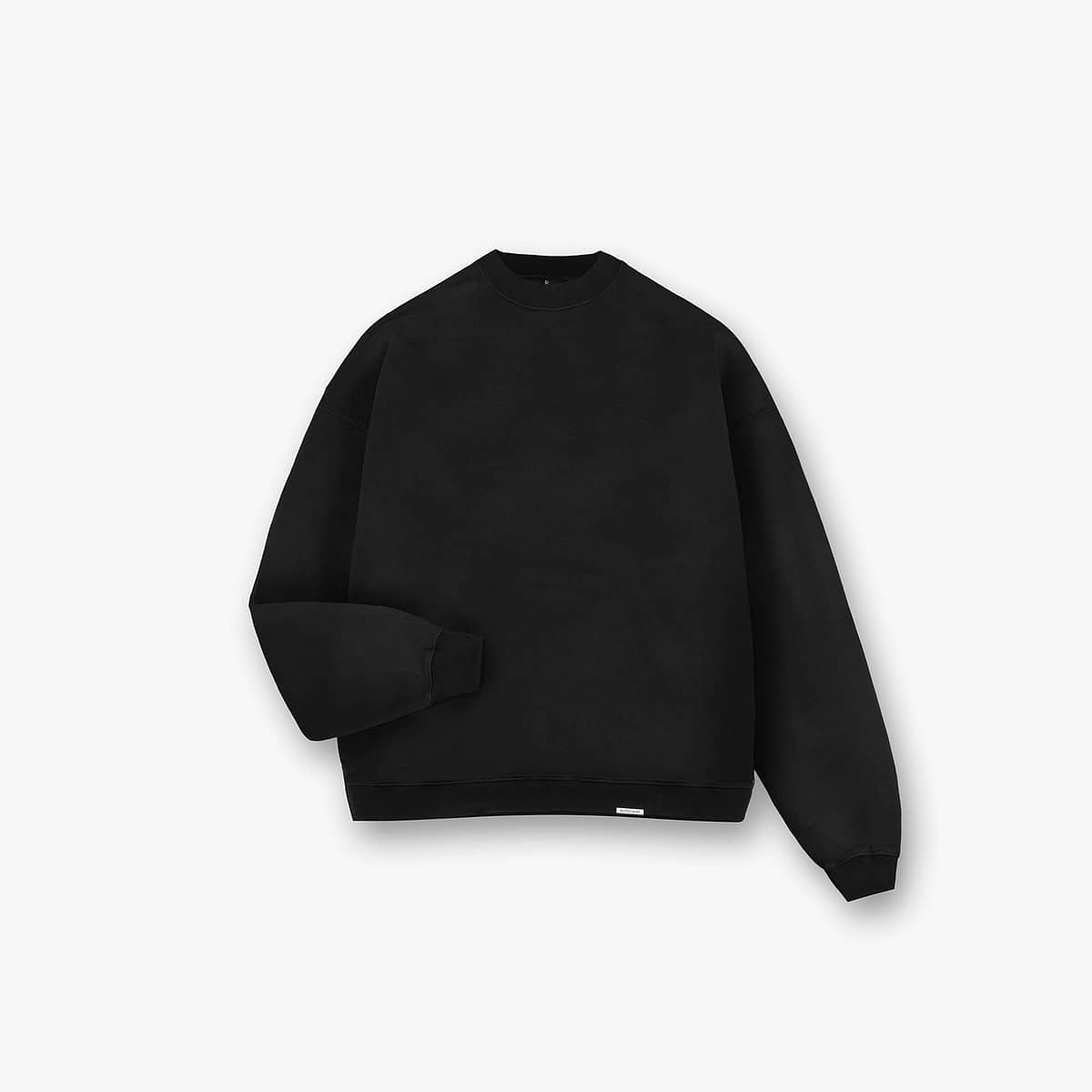 Initial Boxy Sweater - Jet Black
