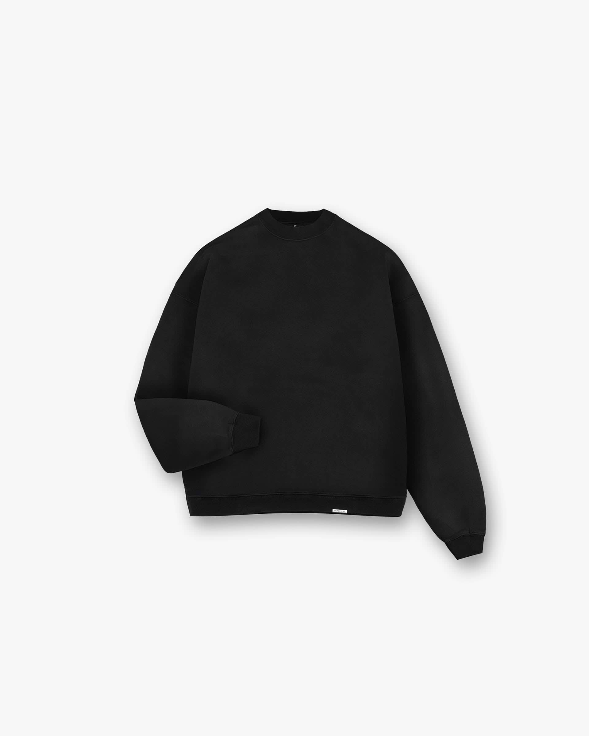 Initial Boxy Sweater - Jet Black