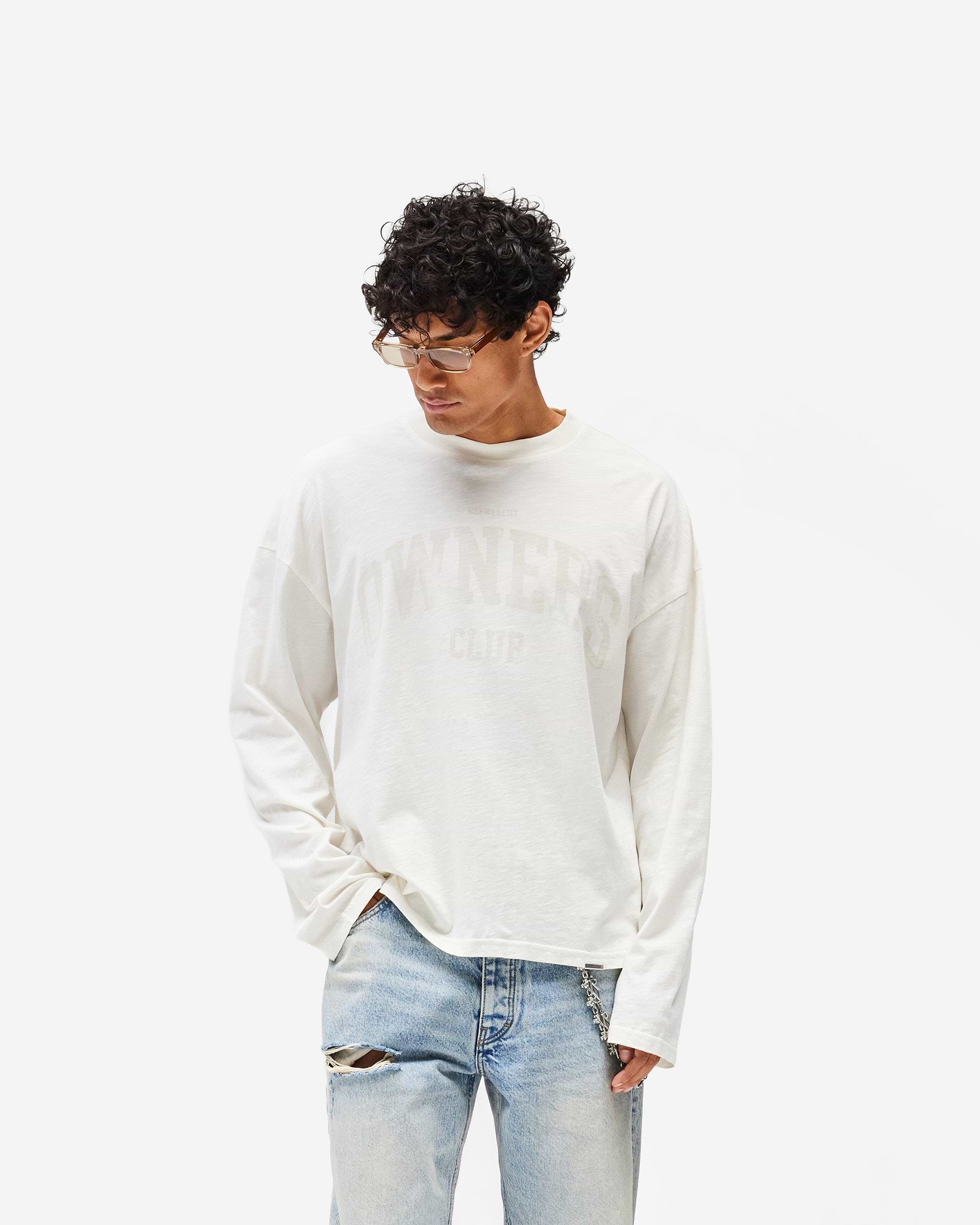 Represent Owners Club Long Sleeve T-Shirt - Chalk