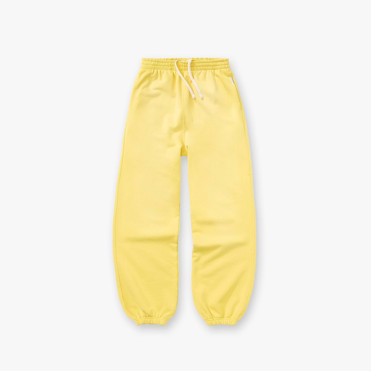 Initial Wide Leg Cuffed Sweatpant - Canary Yellow