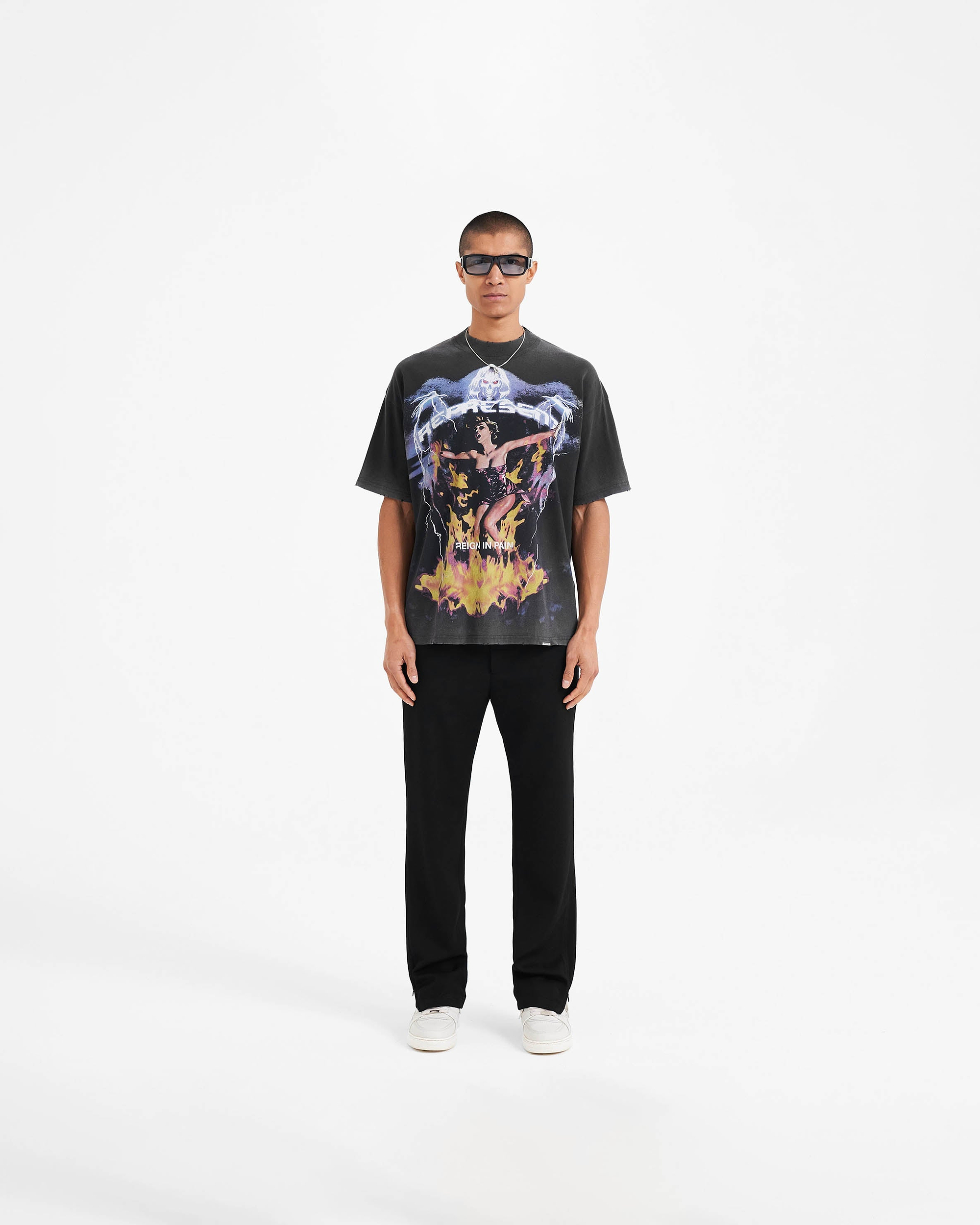 Spirit Reaper T-Shirt | Vintage Black T-Shirts FW22 | Represent Clo
