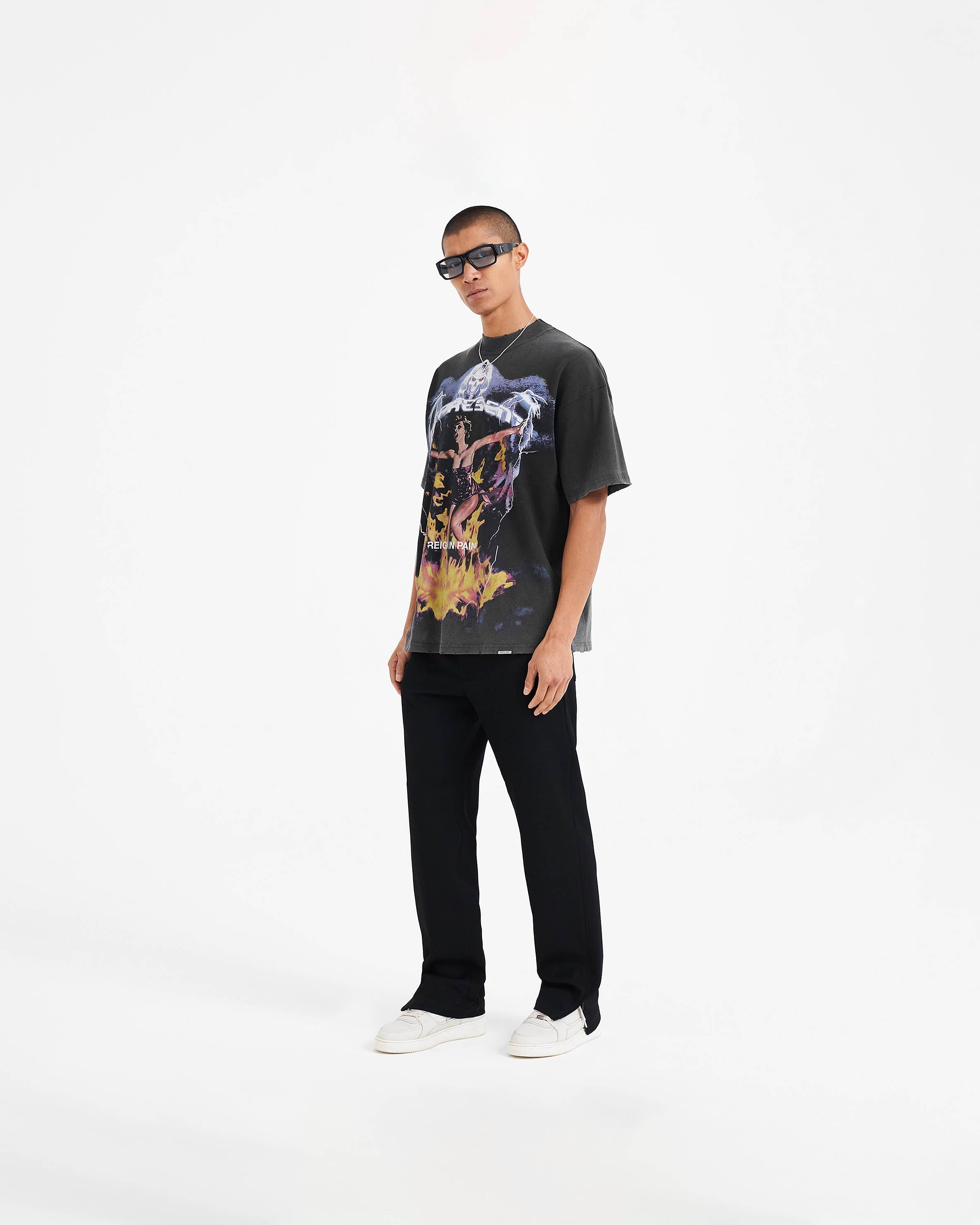 Spirit Reaper T-Shirt | Vintage Black T-Shirts FW22 | Represent Clo
