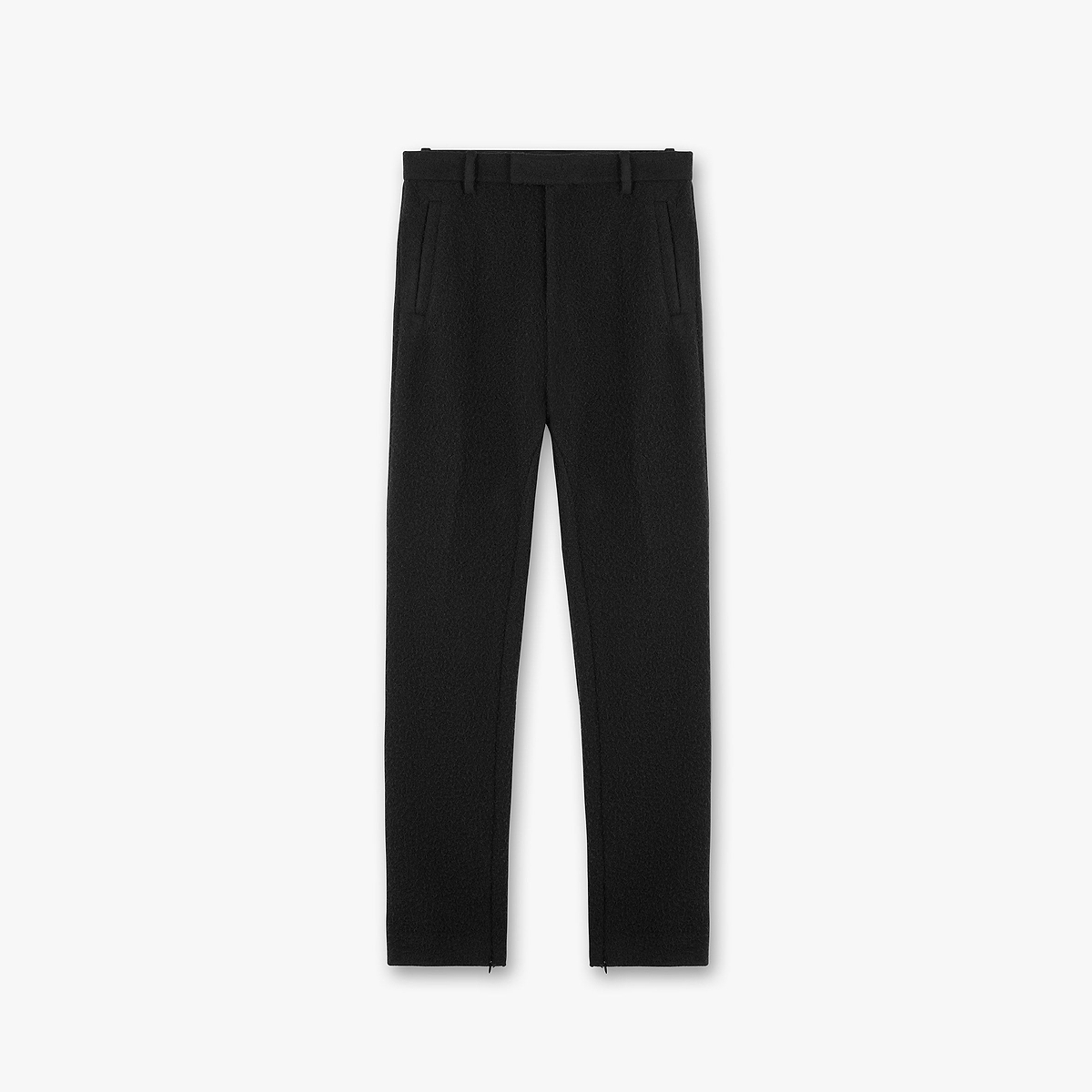 Textured Wool Tailored Pant - Black