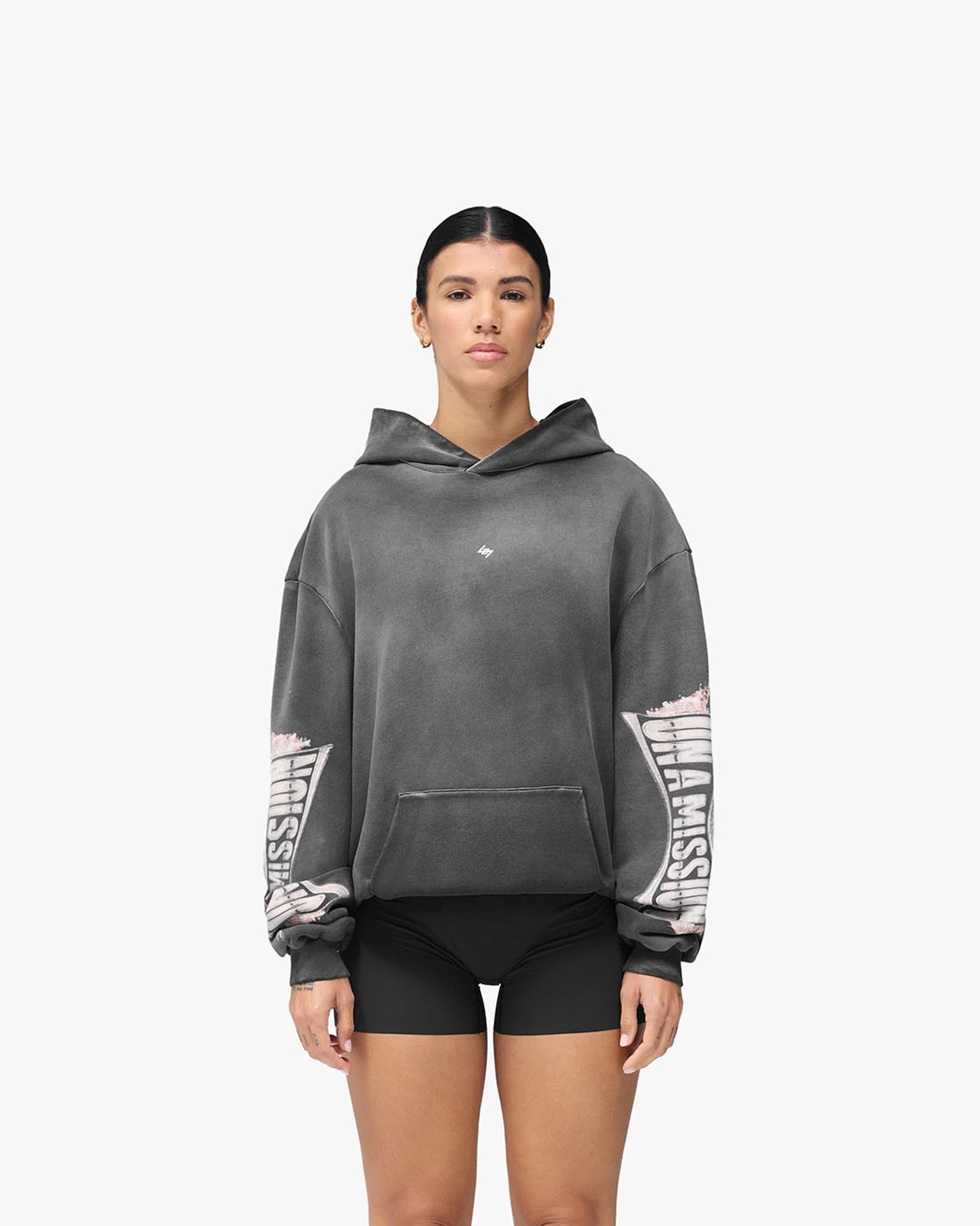 247 Ignite Hood - Vintage Black - Cropped Model - Front