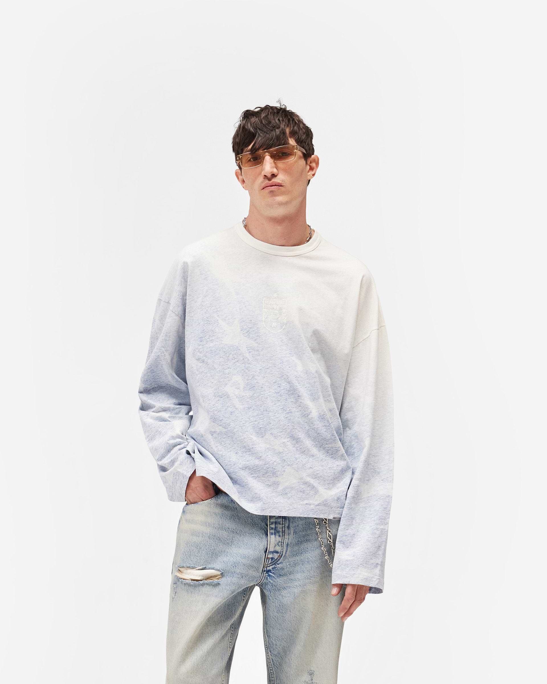 USA Long Sleeve T-Shirt - Washed Blue