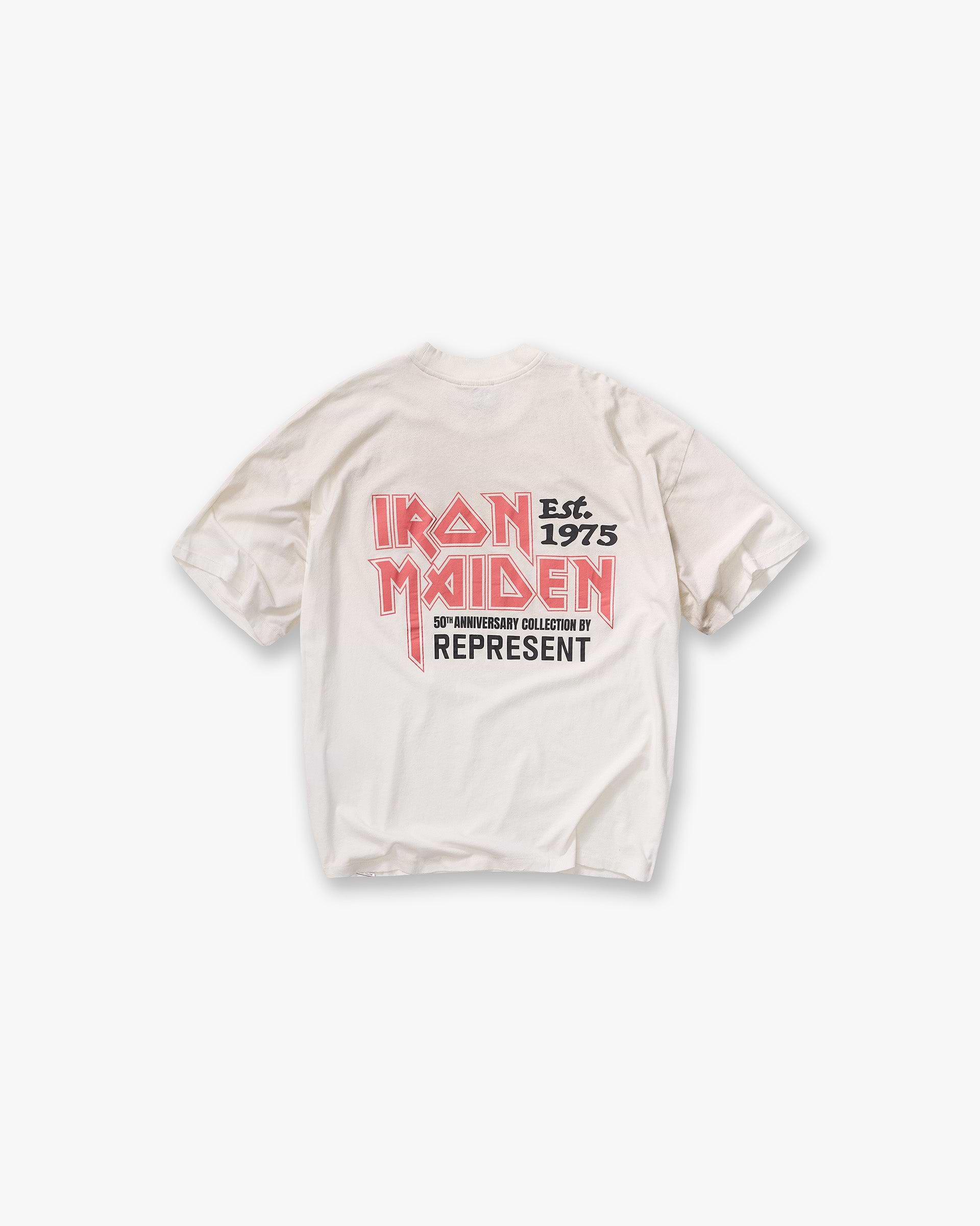 Represent X Iron Maiden Anniversary T-Shirt - Washed Ecru