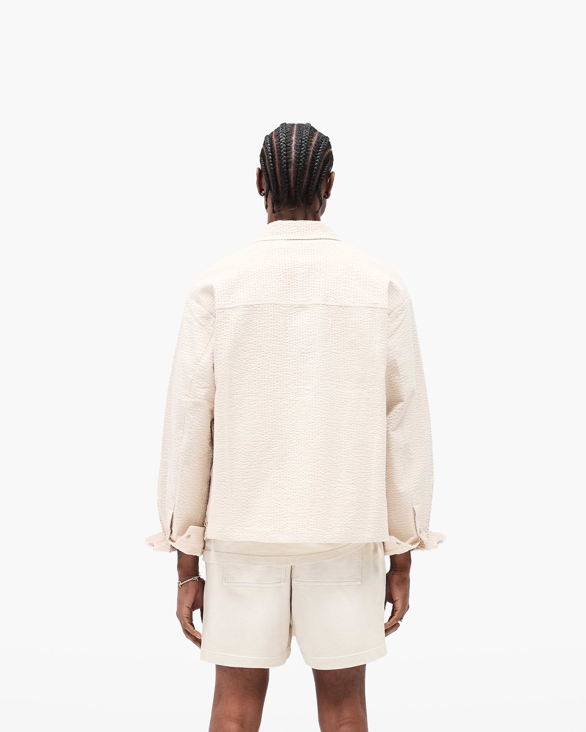 Textured Long Sleeve Shirt - Champagne