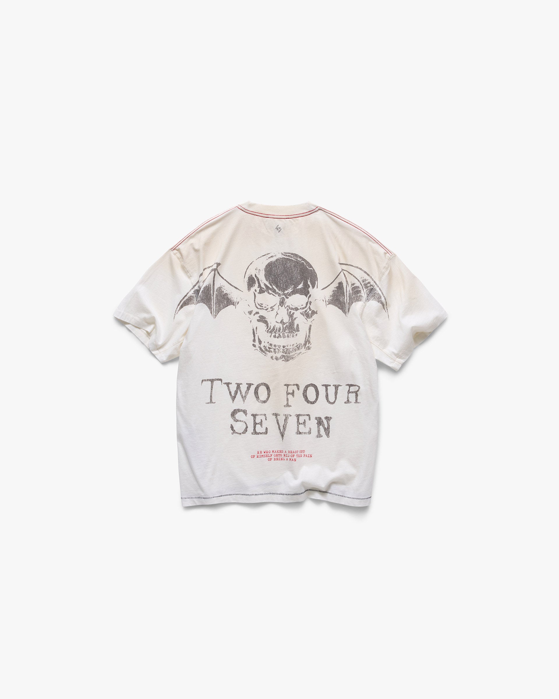 247 x Avenged Sevenfold Death Bat T-Shirt - Dirty White