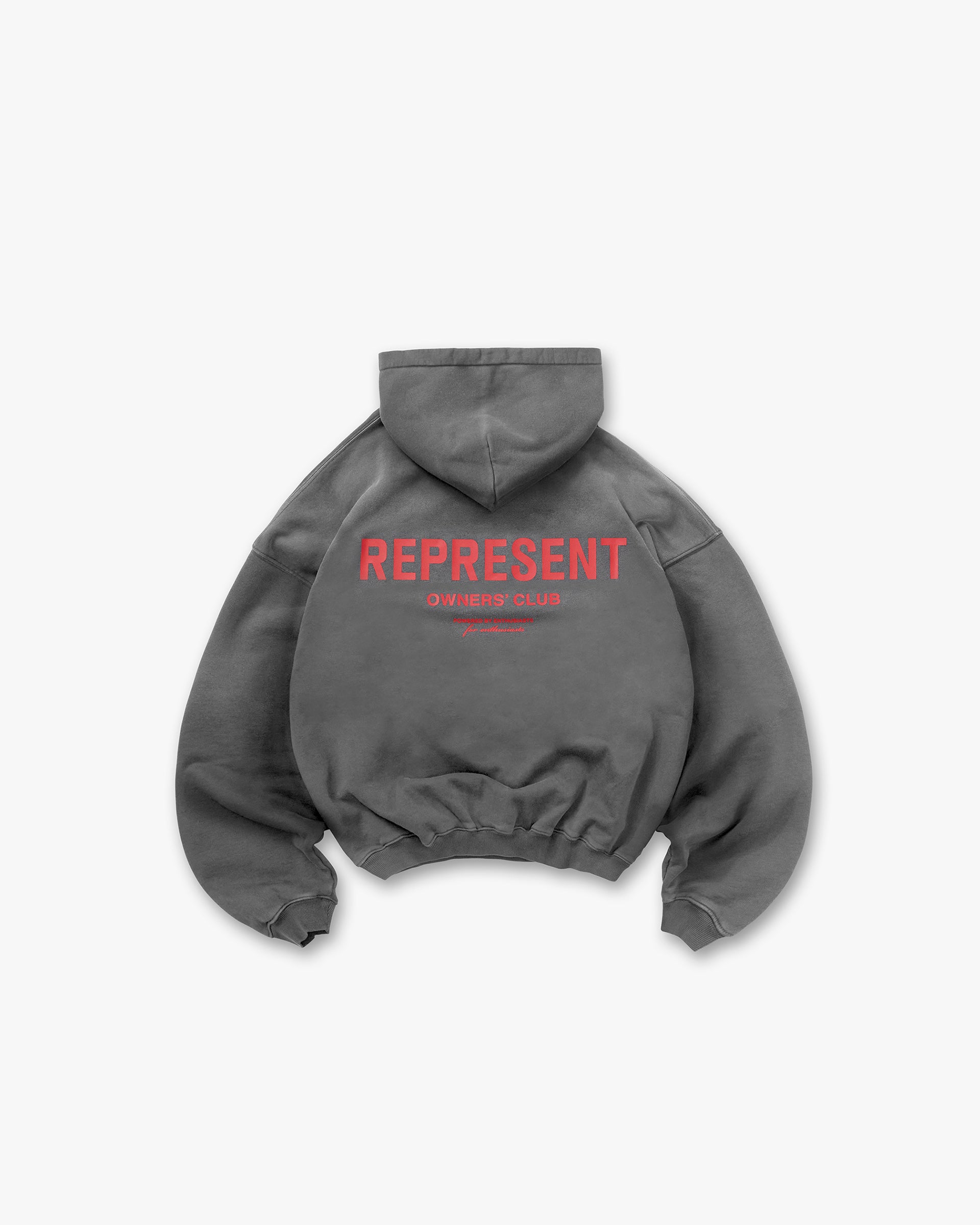 Represent Owners Club Zip Hoodie - Washed Black