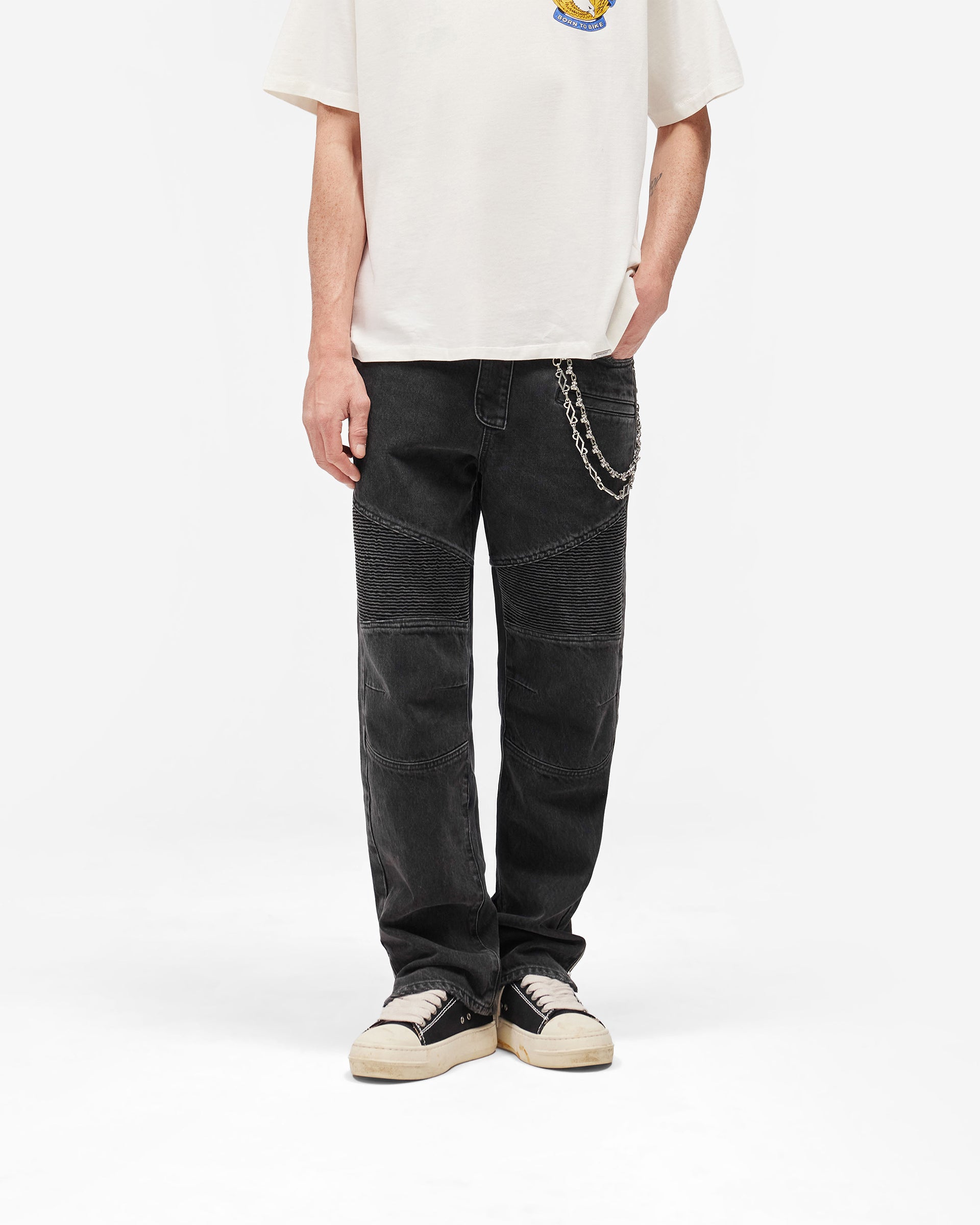 Represent X Belstaff Biker Denim - Vintage Grey