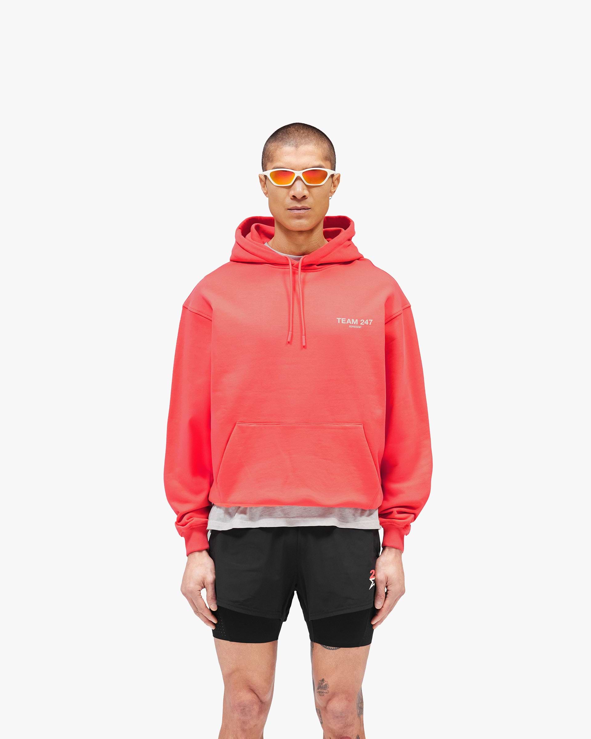 Team 247 Oversized Hoodie - Racing Red