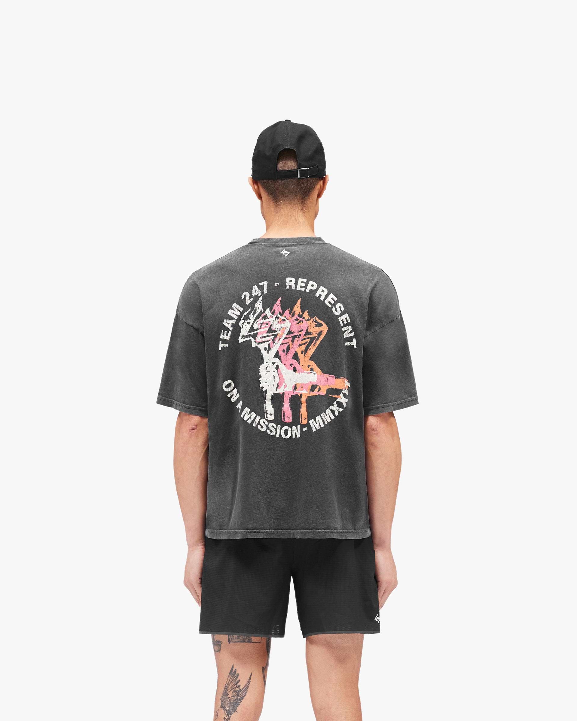 247 Torch Boxy T-Shirt - Washed Black