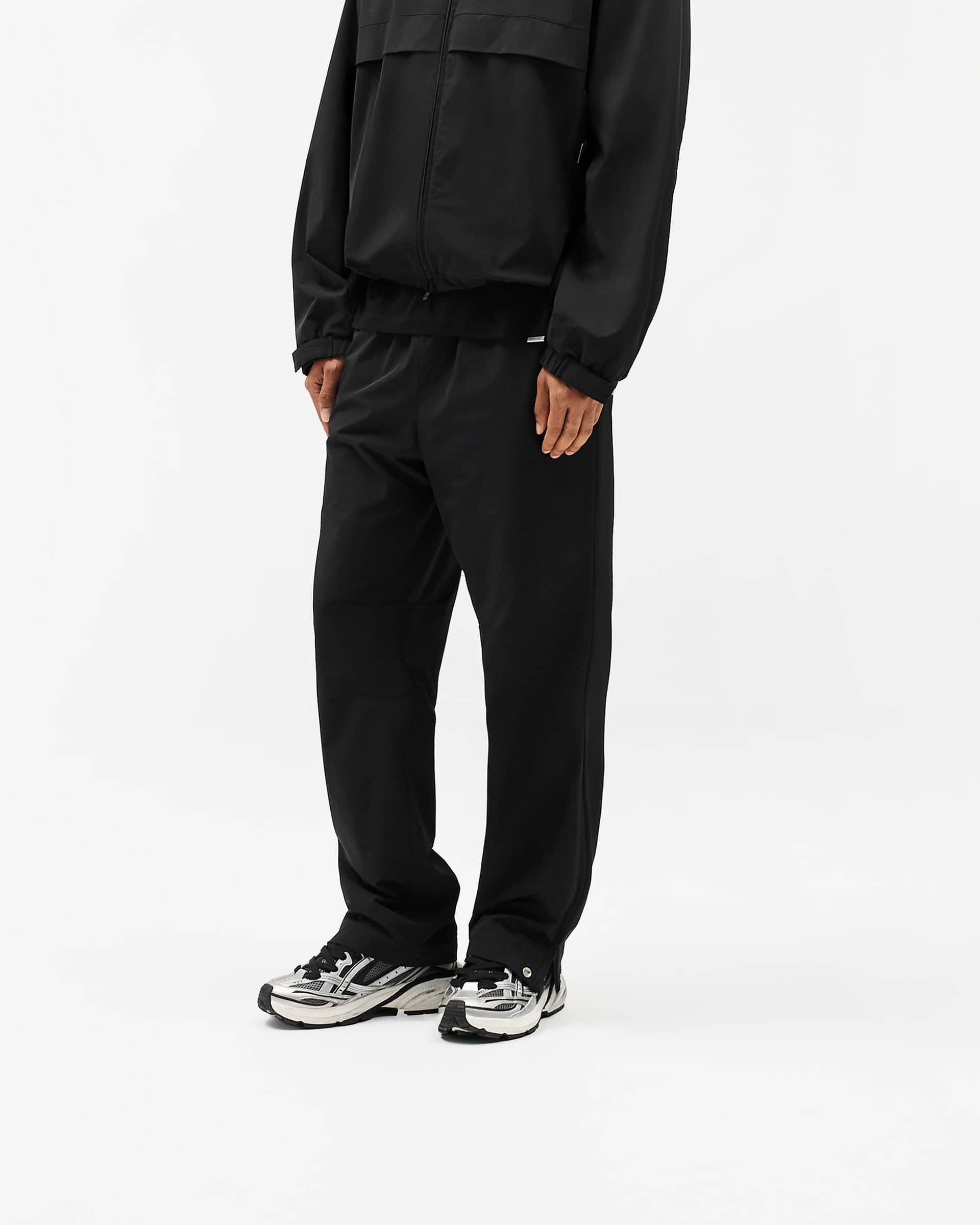 Initial Nylon Track Pant - Black