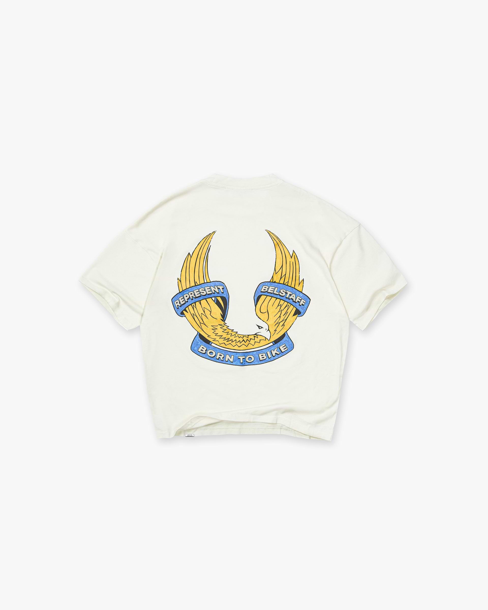 Represent X Belstaff Born To Bike T-Shirt - Flat White