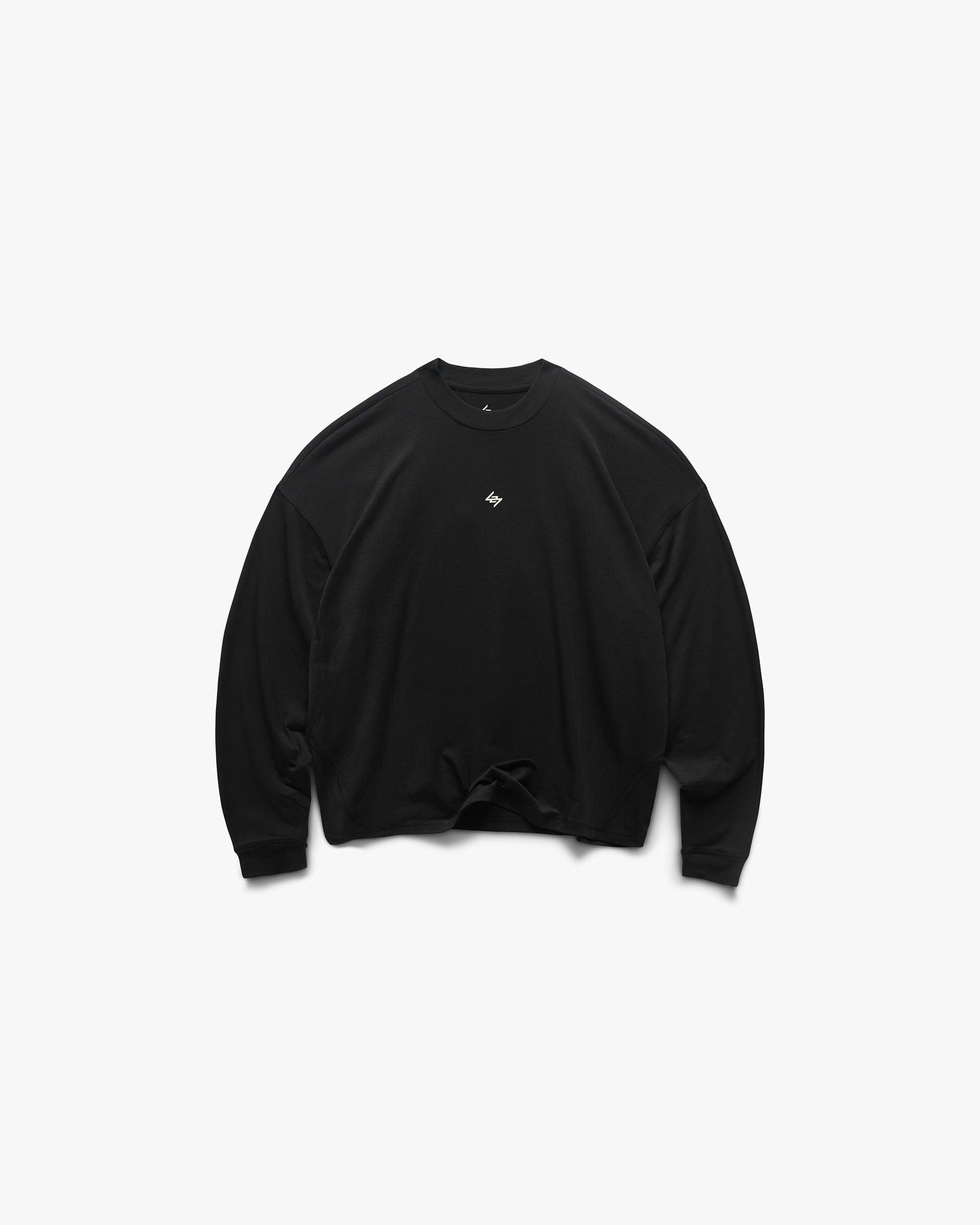 247 DNA Oversized Long Sleeve T-Shirt - Jet Black