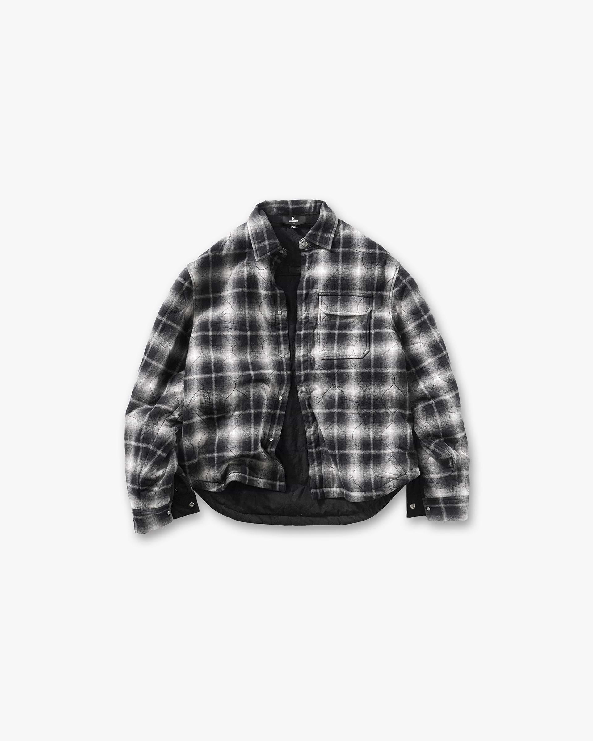 Logo Quilted Shirt - Black