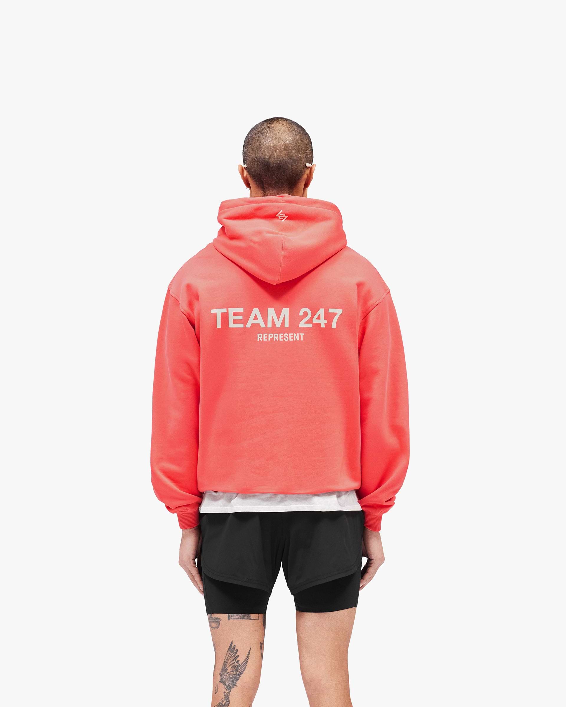Team 247 Oversized Hoodie - Racing Red