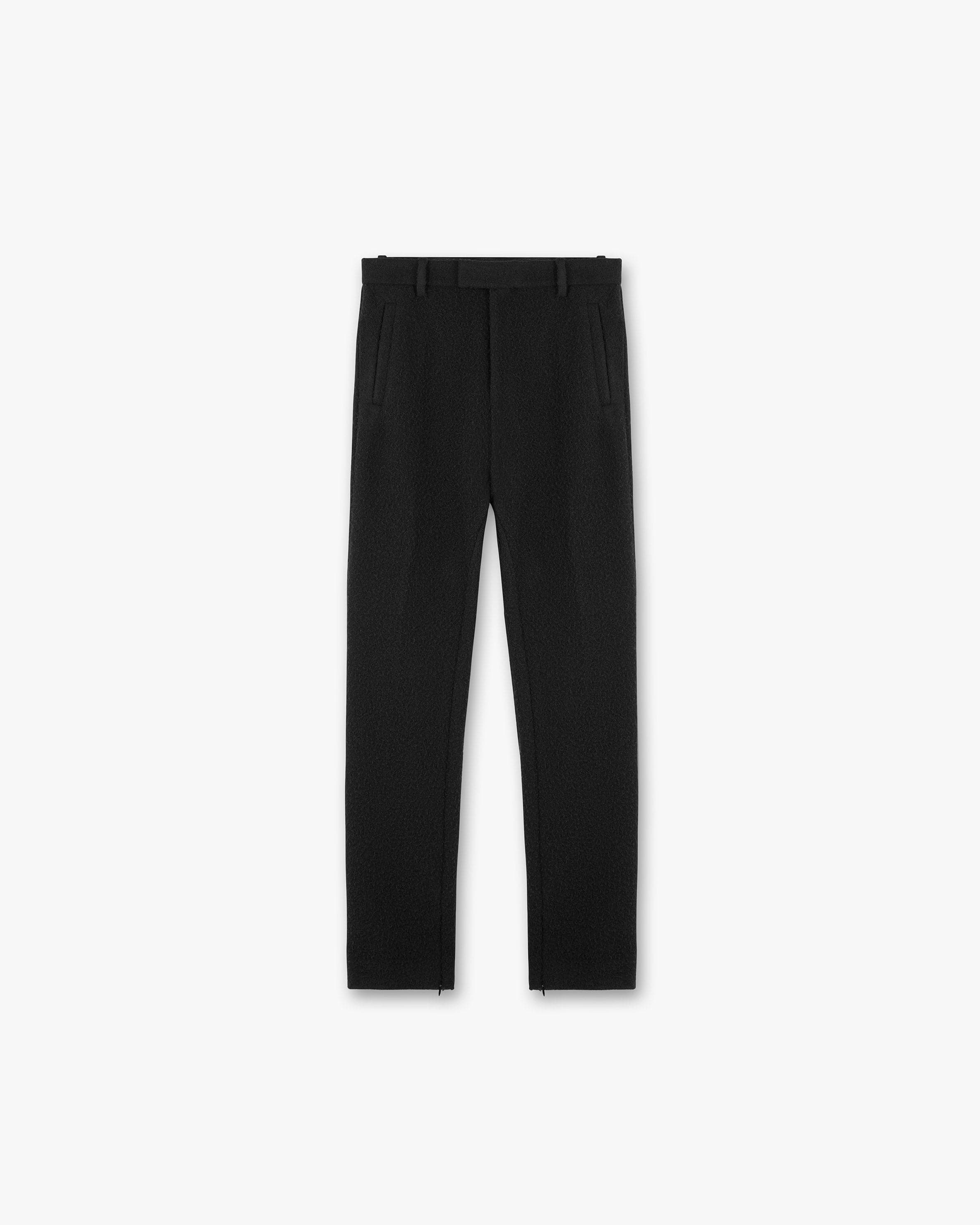 Textured Wool Tailored Pant | Black Pants FW22 | Represent Clo