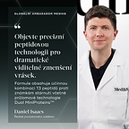 Citát od Daniel Isaacs, Ředitel produktového oddělení a Globální ambasador Medik8: „Objevte precizní peptidovou technologii pro dramatické viditelné zmenšení vrásek. Formule obsahuje účinnou kombinaci 13 peptidů proti známkám stárnutí včetně průlomové technologie Dual MiniProteins™.“