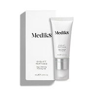 Die Verpackung des Medik8 Eyelift Peptides auf weißem Hintergrund.