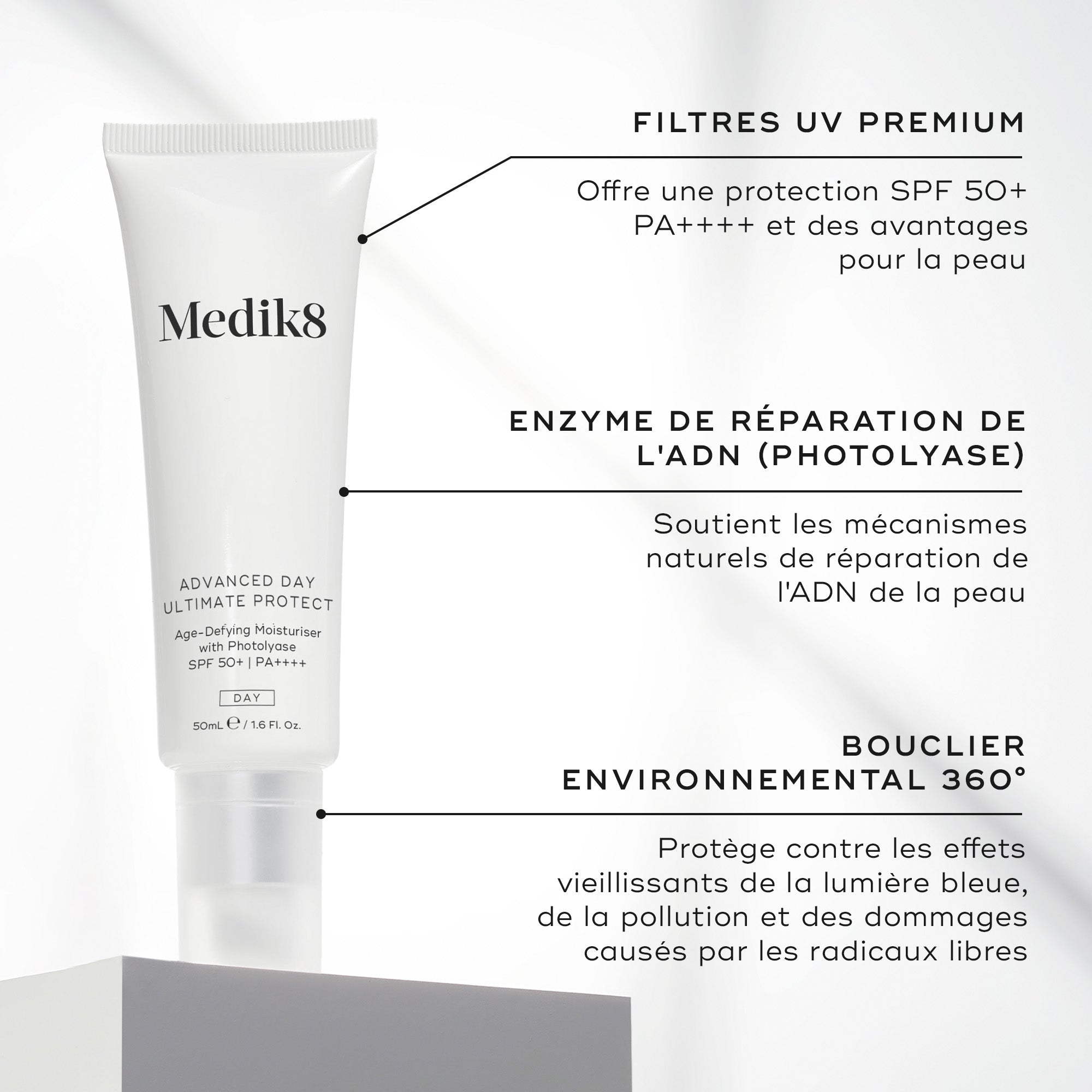 日焼け止め Medik8 Advanced Day Ultimate Protect Advanced Day Ultimate Protect™ Moisturiser with SPF 50+ – Medik8