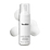 Flacon-pompe Medik8 Clarifying Foam présenté sur un fond blanc propre avec trois petites touffes de mousse blanche aérienne. Le texte l'identifie comme un Refreshing AHA/BHA Blemish Cleanser de 150 mL