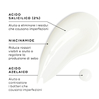 Ingredienti chiave etichettati su sfondo bianco.