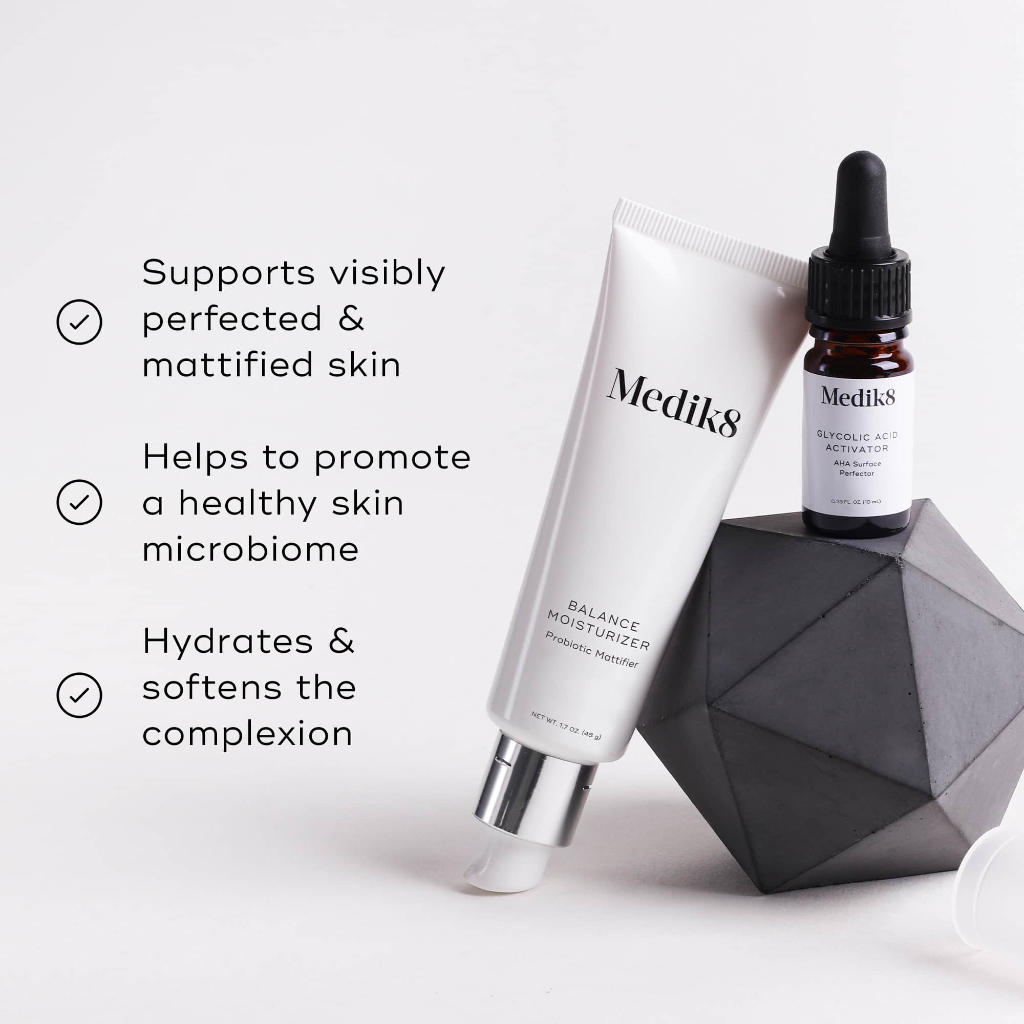 Medik8 USA | Balance Moisturizer with Glycolic Acid Activator