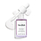 A purple glass dropper bottle of Bakuchiol Peptides serum, with its dropper removed. A swirl of the serum is shown, emphasising the product's texture.