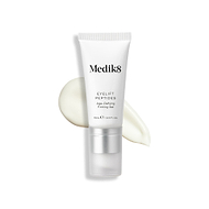 A tube of Eyelift Peptides stands upright, with a swatch of the product behind it.