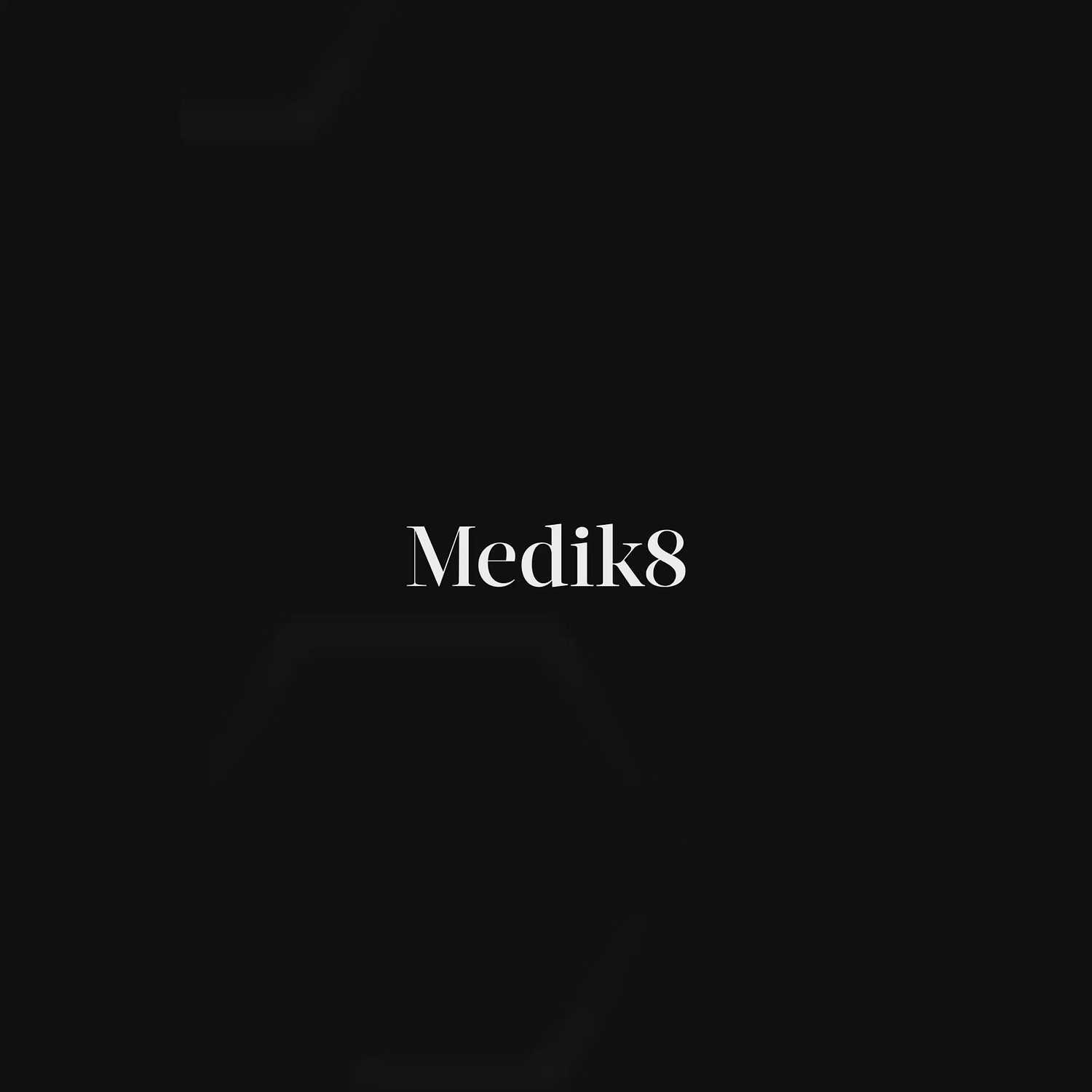 A jar of Medik8 Advanced Pro-Collagen+ Peptide Cream is featured against a sleek black background with a stylized DNA helix graphic. The video shows the cream being applied to a participant’s face, with text stating it helps to increase collagen production by 45%. A before-and-after side-by-side comparison demonstrates visibly smoother wrinkles after 7 days. High-tech graphics highlight key ingredients: Growth Factor MiniProtein™ and NAD+ Longevity Booster. 